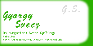 gyorgy svecz business card